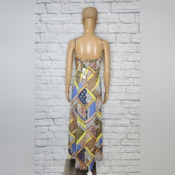 *NWT L'agence Womens Multi Mixed print maxi slip dress Sz 2 - Picture 5 of 9